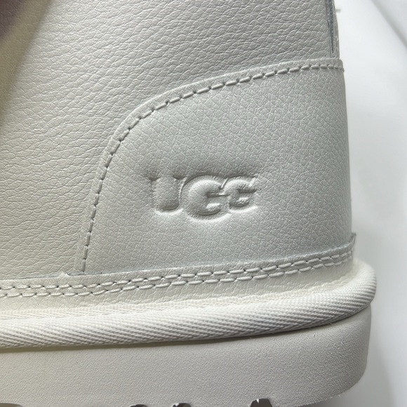 NWT Ugg Neumel Chopd Boots Chukka Shoes White Black Wool Fur Mens Size 11 - Picture 14 of 15